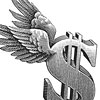 flying dollar
